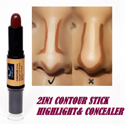 BLUEMERMAID Professional Makeup 2 in 1 Double-Headed Contour Stick Concealer(MULTICOLOR, 8 g)