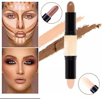 KAIASHA Professional Makeup best cover 2 in 1contour stick & 3D Balm Highlight Concealer(BEIGE, 10 g)