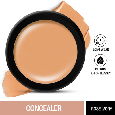 GABBU Cover Creme Matte Cream Full Coverage Concealer Lightweight Concealer(Rose Ivory, 3.5 g)