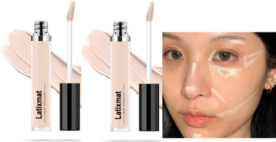 Latixmat Combo Full Coverage Lightweight & Creamy Formula Easy to Blend  Concealer(NATURAL, 14 ml)