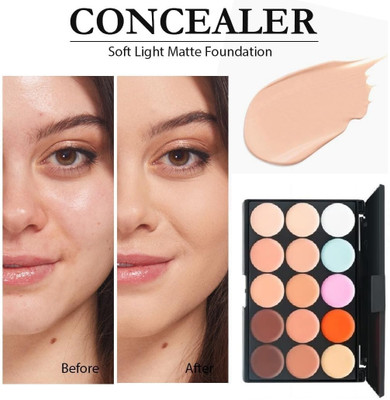 USBK 15 COLOR CONCEALER AND CONTOUR PALETTE Concealer(MULTI-COLOR, 22 g)