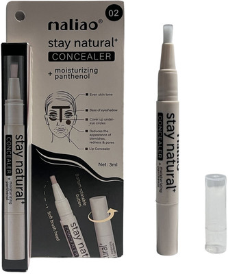 maliao Stay Longlisting High Coverage Natural Concealer With Moisturizing Panthenol S2 Concealer(Soft Ivory, 3 ml)