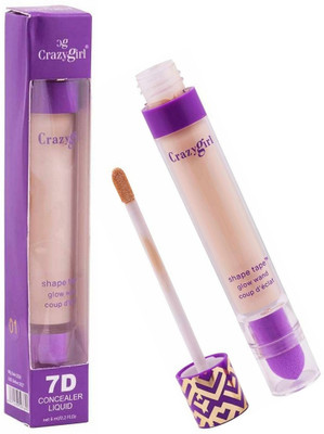 Crazy girl Waterproof Long Wearing HD Full Coverage Liquid Concealer Contour Blender Concealer(Beige, 6 ml)