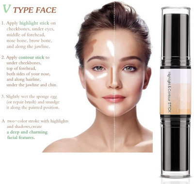 FELICECHIARA Matte Finish Highlighter and contour concealer stick Highlighter  Concealer(Multicolor, 10 g)