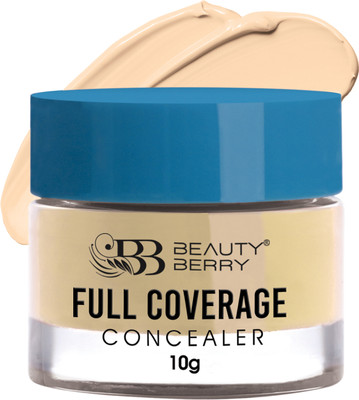 Beauty Berry Full Coverage Concealer Long Lasting & Waterproof Infused with Jojoba Seed Oil Concealer(Light Fairest, 10 g)