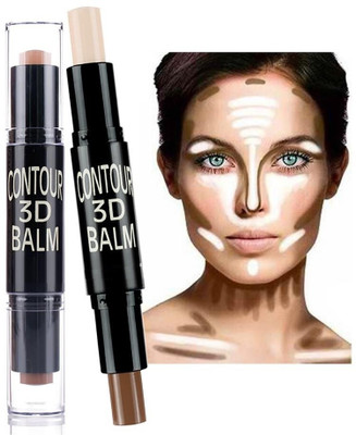 JANOST 2 IN 1 3D CONTOUR CONCEALER HIGHLIGHTER STICK Concealer(IVORY, 3.6 g)