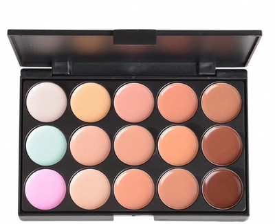 HUDA QUEEN Multi Color Concealer Palette 15 Shades with 5 Piece Brush Collection Concealer(Multicolor, 30 ml)