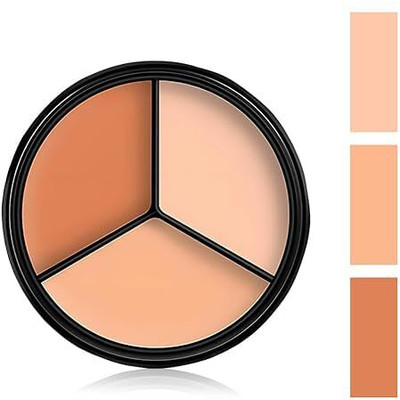 skynly 3-in-1 Cream Concealer Palette, Natural Coverage, Peach and Tan Shades Concealer(TAN, 15 g)