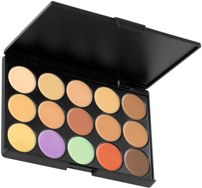 MYEONG 15 Colors Pro Contouring Kit | Highlighting Face Cream Concealer Palette Concealer(Multi Color, 19 g)