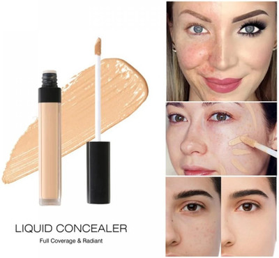 REIMICHI Liquid Concealer Cover Wrinkle Freckle Dark Circles Pores Moisturizing Liquid Concealer(IVORY, 6 ml)