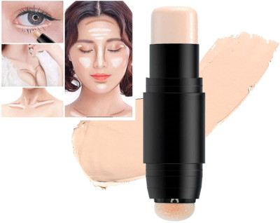 tanvi27 2 in 1 Double Perfecting Correction Concealer Stick With Puff Concealer(White Ivory, 10 g)