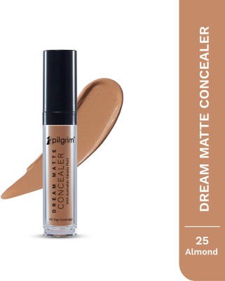 Pilgrim Full Coverage Concealer Crease Resistance & Lightweight with Matte Finish Concealer(Almond-25, 7.3 ml)