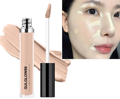 GULGLOW99 Waterproof Liquid Concealer - Matte Finish, Quick-Dry & Long-Lasting Formula Concealer(IVORY, 7 ml)