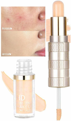 manasona HD Liquid Full coverage Matte Finish All Skin Concealer and Contour Stick Concealer(BEIGE, 6 ml)