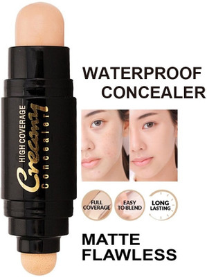 MYEONG Makeup Roll On Foundation Concealer Pan Stick Concealer(Beige, 10 g)
