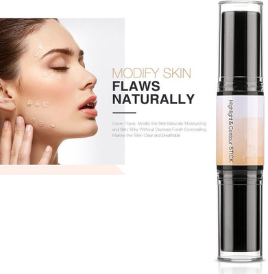 FELICECHIARA Perfect Face Makeup Highlighter And Concealer Contour Stick 2 in 1 Contour Concealer(Multicolor, 10 g)