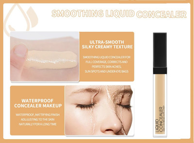 BLUEMERMAID High Coverage Matte Finish Blendable Concealer For Face Makeup Concealer(BEIGE, 6 ml)