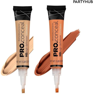 Party Hub Pro Conceal HD High-Definition Liquid Concealer – Soft Orange Beige (8g) Concealer(Multi, 20 g)