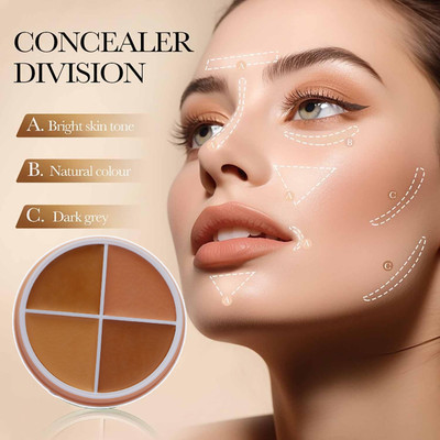 BLUEMERMAID 4 Color Concealer Cream for Makeup Contouring and Face Repair Concealer(MULTI COLOR, 12 g)