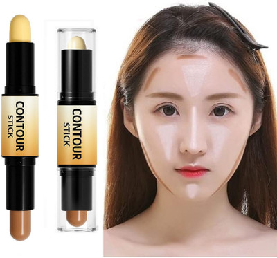 nuvya Long-Lasting Dual-Side Contour Stick for Cheekbones, Jawline and Nose Definition Concealer(Multi-Color, 8 g)