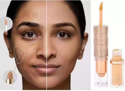 HUZURLU 2in1-Liquid-Concealer-With-Contour-Stick  Concealer(BEIGE, 10 g)