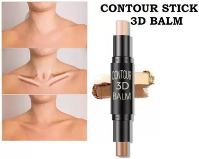 JANOST 2in1 Dual Dark Concealer And Highlighter Stick 3D  Concealer(Beige, Brown, 6.2 g)