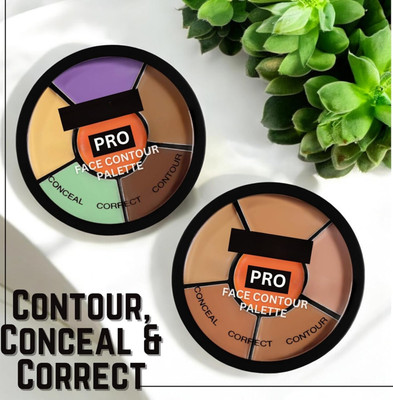 A PERFECT EDGE Concealer Pro Palette & Matte 3 In 1 Makeup Palette Warms(PACK OF 2) Concealer(Multicolor, 75 g)