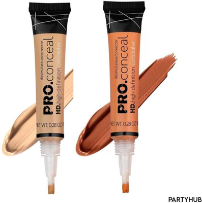 Party Hub Pro Conceal HD High-Definition Liquid Concealer – Medium Orange Beige (8g) Concealer(Multi, 20 g)