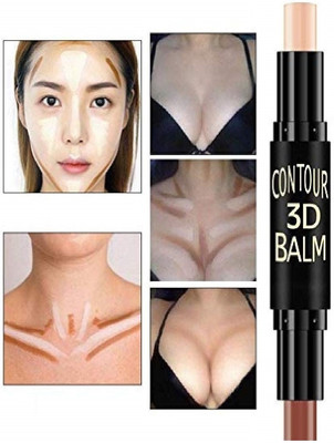 THTC Matte Finish Contour stick 2in1  Concealer(Beige, 6.2 ml)
