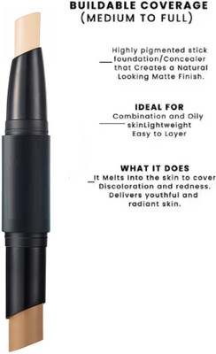 Aylily Matte Texture Waterproof Perfect Cover Stick Concealer Full Coverage Creamy Concealer(MULTICOLOR, 6.2 g)