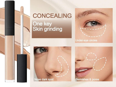 USBK Liquid Concealer Makeup Long-Wearing Full-Coverage Everyday Use Concealer(Ivory, 7 ml)