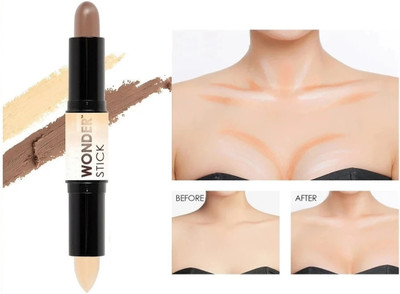 Arcanuy Double-ended Contouring Highlighter Concealer Pen Concealer Stick Concealer(BROWN, IVORY, 8 g)