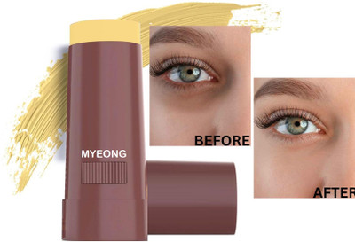 MYEONG 3-in-1 Foundation, Concealer & Moisturizer Make Up Pan Stick Concealer(YELLOW, 15 g)