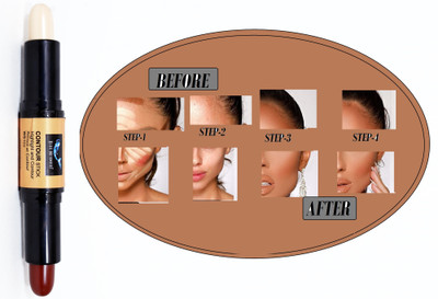 BLUEMERMAID Concealer Creamy Double-ended Contour Stick Contouring Highlighter Concealer(MULTICOLOR, 8 g)