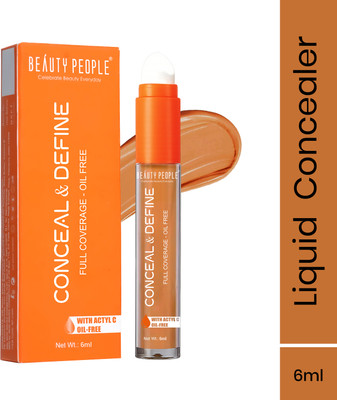 BEAUTY PEOPLE Conceal & Define Concealer With Oil Free|Smooth & Seamless blending|Dark circles Concealer(Sand Beige, 6 ml)