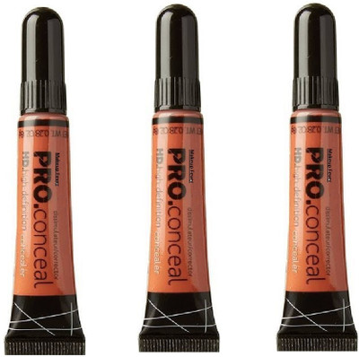 Makeup Fever Pro Conceal High-Definition Concealer pack of 3 Concealer(Orange Corrector, 8 g)