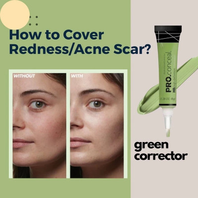 Herrlich NEW Pro Concealer full coverage makeup in dark shade For Makeup Concealer(green, 8 ml)