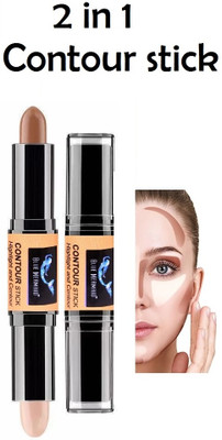 BLUEMERMAID New 2 in 1 Highlight and 3D Contour Balm Stick  Concealer(IVORY, BEIGE, 8 g)
