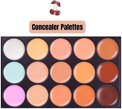 BLUEMERMAID Perfect Quality 15 Full Coverage Highly Pigmented Cream Based Concealer Palette Concealer(MULTICOLOR, 30 g)