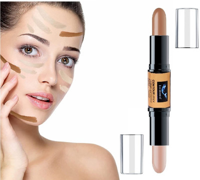 BLUEMERMAID 2 in 1 Contour stick high pigment matte finish Concealer(MULTI COLOR, 8 g)