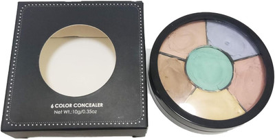 wryak 6 in 1 Cosmetics Pro Concealer Palette Waterproof Concealer With Full Coverage Concealer(MULTICOLOUR, 18 g)
