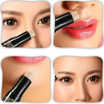 Liptick down both sides of your nose contour stick pack of 1 Concealer(brown, 8 g)