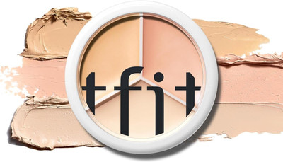 VOUGH Tri-Color Matte Concealer Make Up Foundation Cream Concealer(skin, 15 g)