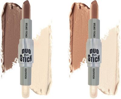 VERGE Duo Stick 2 in 1 Conceal Contour + Highlighter Concealer(02+03, 17 g)