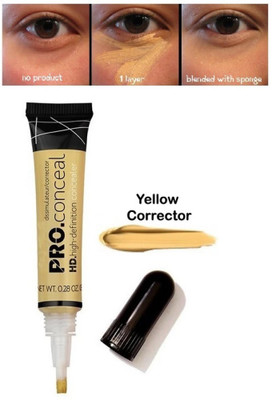 Amaryllis Light Yellow Full Coverage Pro Concealer ,Matte Concealer(Yellow, 8 g)