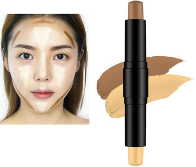 FELICECHIARA Perfect shine Easy-to-Blend 2-in-1 Highlighter & Contour Stick with  Concealer(Natural Beige, 10 g)