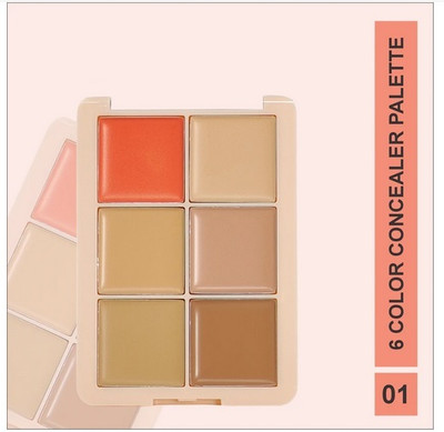 GABBU 6 IN 1 Concealer for Face Makeup Concealer(multi color, 12 g)