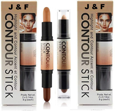 J & F Super Quality 2 in 1 Contour Stick ( Pack of 2 ) Concealer(Beige, 16 g)