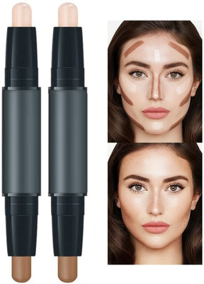 Wonholli Long Lasting Face Make-Up, Multi-Use Double Head Makeup Stick Concealer(MULTICOLOR, 8 g)