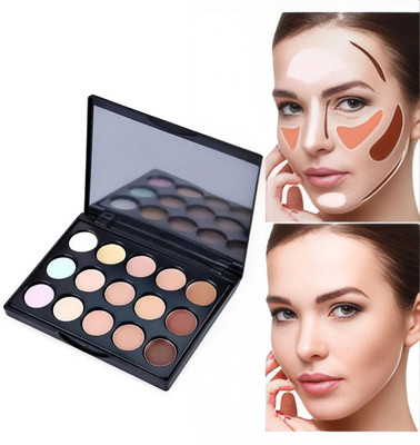 Trendy Styler Proffesional 15 Color Cream Concealer Palette Concealer 02  Concealer(MULTICOLOR, 18 g)